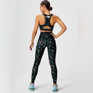*2-piece Set* Fabletics Motion365+ Black Confetti - Size M (see measurements)